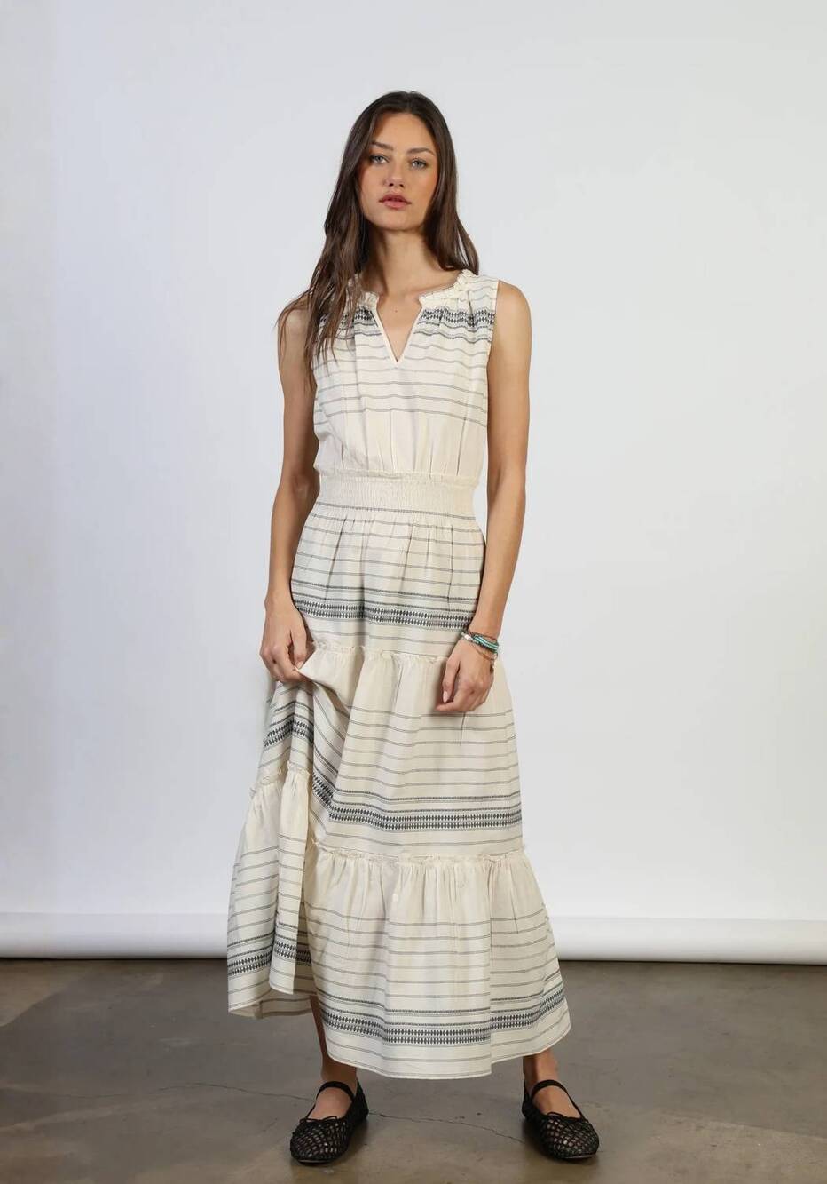 NEW DYLAN andrea maxi dress in beige